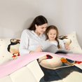 thumbnail image 4 of Castle Fairy Cute Vintage Single Puffin Print Full Size Bedding Sets 7 Pieces,Pink Star Script Cream Background Art Full Size Bed in a Bag,Blush Cream,Pink Reversible, 4 of 7