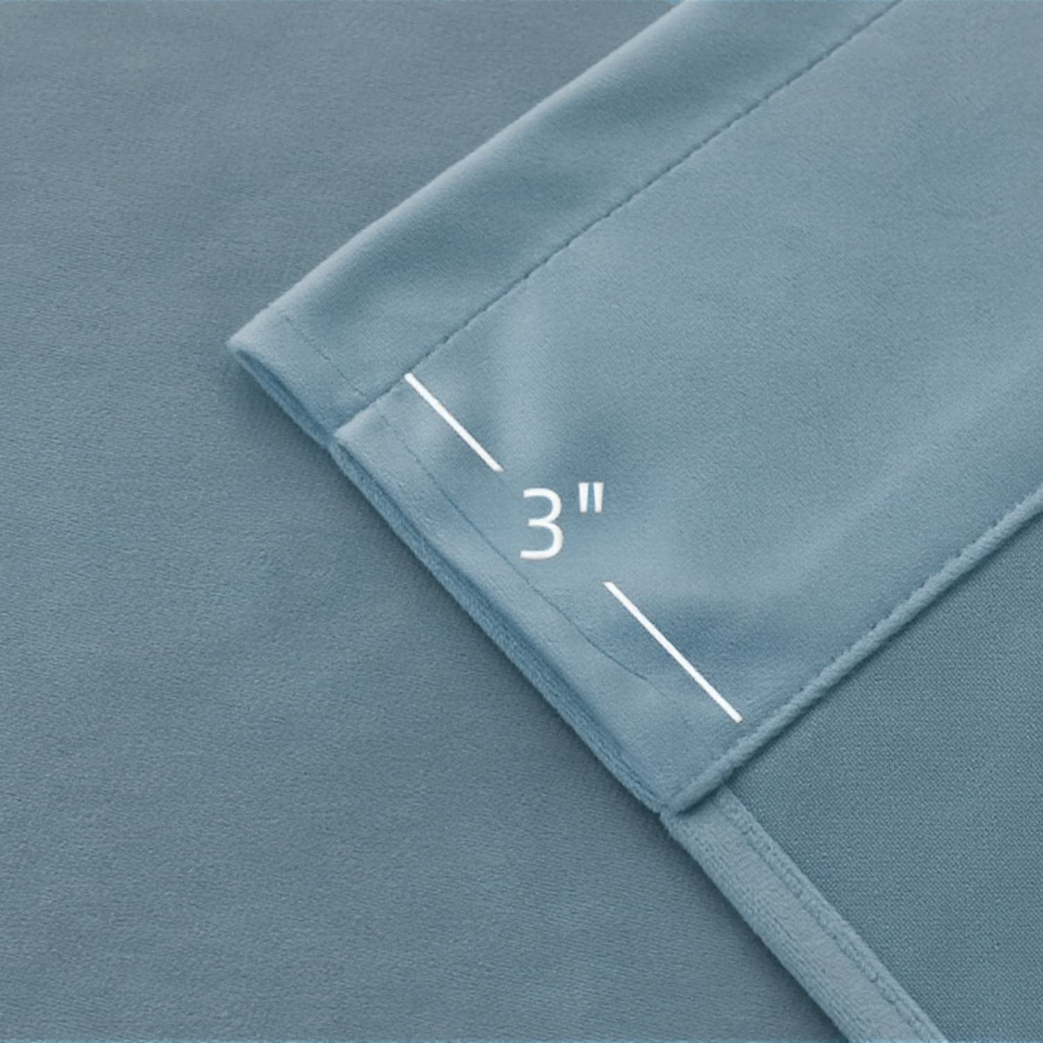 Sky Blue 52 X 84 Velvet Curtains for Bedroom & Living Room, Thermal Insulated Light Filtering Drapes, Noise Reducing Rod Pocket Window Treatments, 2 Panels