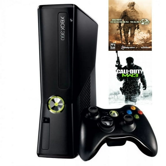 Pre-Owned Microsoft Xbox 360 4gb Console Call of Duty Modern Warfare 2, 3 and 4 Bundle