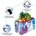 thumbnail image 3 of Alpaca Collapsible Bucket Tote Bag Shopping Basket Oxford Cloth Picnic Basket with Reusable, Foldable, and Large Capacity Features, 3 of 7