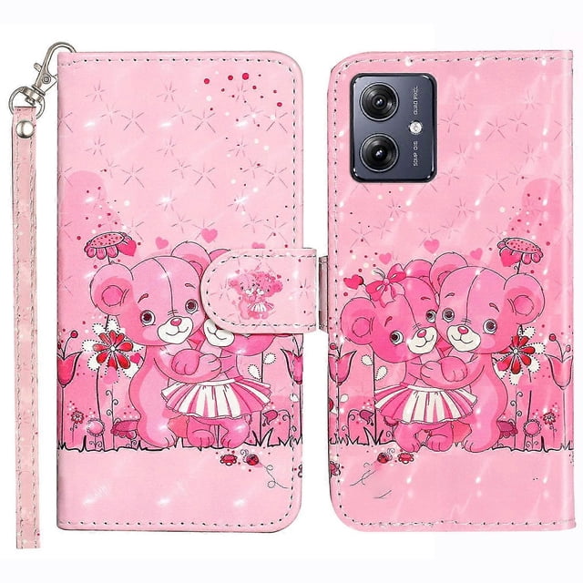 For Motorola Moto G14 5g Phone Case Wallet Leather 3d Pattern Folio Cover