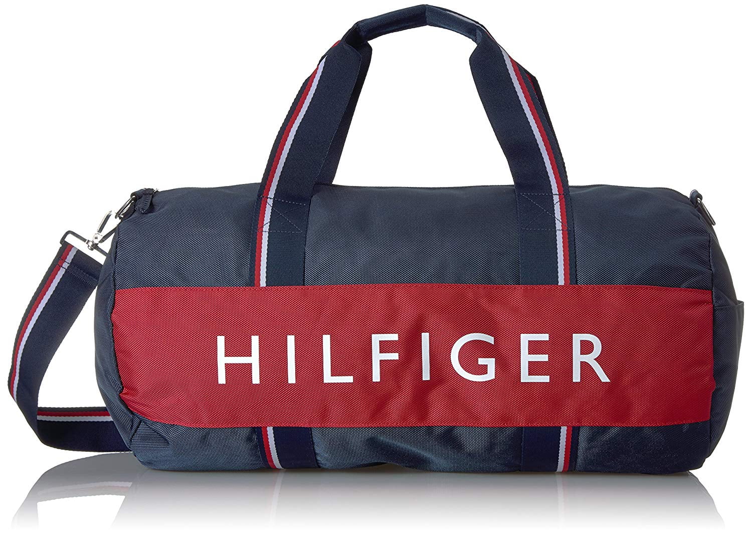 Tommy Hilfiger Harbor Point Nylon Duffle, Laege, Navy/Red/ White ...