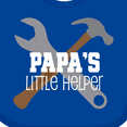 thumbnail image 4 of Inktastic Papa Little Helper Boys Baby Bib, 4 of 4
