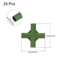 thumbnail image 2 of Uxcell 12mm Plastic Gardening Frame Connector Flat 4 Way Pipe Fitting Green 25 Pack, 2 of 5