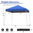 thumbnail image 7 of Canopy Tent, 10X10 FT Pop Up Canopy Outdoor Instant Tent Slant Legs with Carrying Bag, Portable Gazebo Shelter for Patio Deck Garden and Beach - 8X8 FT Canopy Cover, 7 of 7