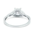 thumbnail image 3 of Emerald Cut Engagement Ring CZ Solid 925 Sterling Silver Size 5, 3 of 6
