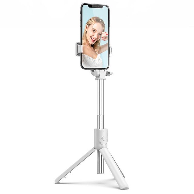 Trípode para selfies, palo para selfies de 40 pies, monopié para selfies con Bluetooth, control remoto inalámbrico ajustable para iPhone 13/12/11/11 Pro/x/xs/8/7 Plus, Sam
