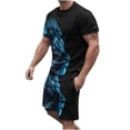 thumbnail image 1 of Hommes Imprimé Manches Courtes Décontracté Plage Manches Courtes Col Rond Blouses & Ensembles, 1 of 5