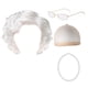 thumbnail image 4 of Peluca de abuela de Halloween con gafas, versátil, para disfraz de abuela mayor, decoración para fiestas, espectáculos de anime, juegos de rol Blanco, 4 of 10