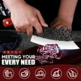 thumbnail image 4 of Professional Butcher Knife Set 3Pcs High Carbon Steel Hand Forged Serbian Cleaver Chef Knife with Ergonomic Rosewood Handles for Kitchen Outdoor Cooking, 4 of 6