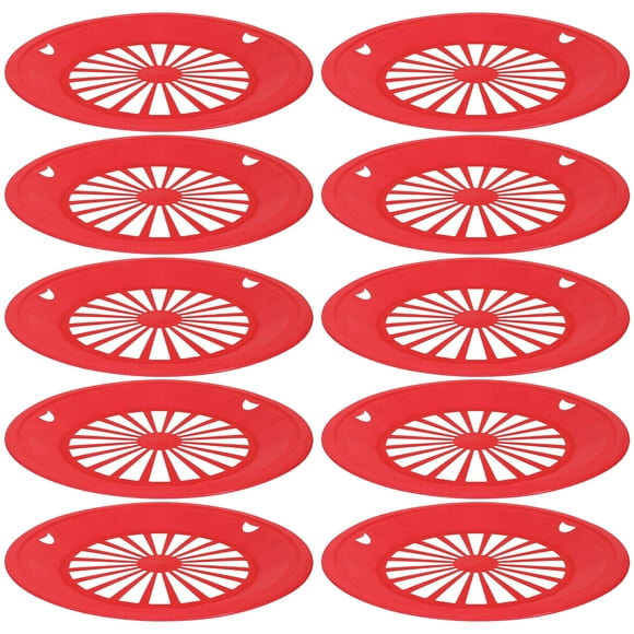 Plastic Dinner Plates 10Pcs BBQ Paper Plate Holder Plastic Dinner Plates Reusable Barbecue Trays