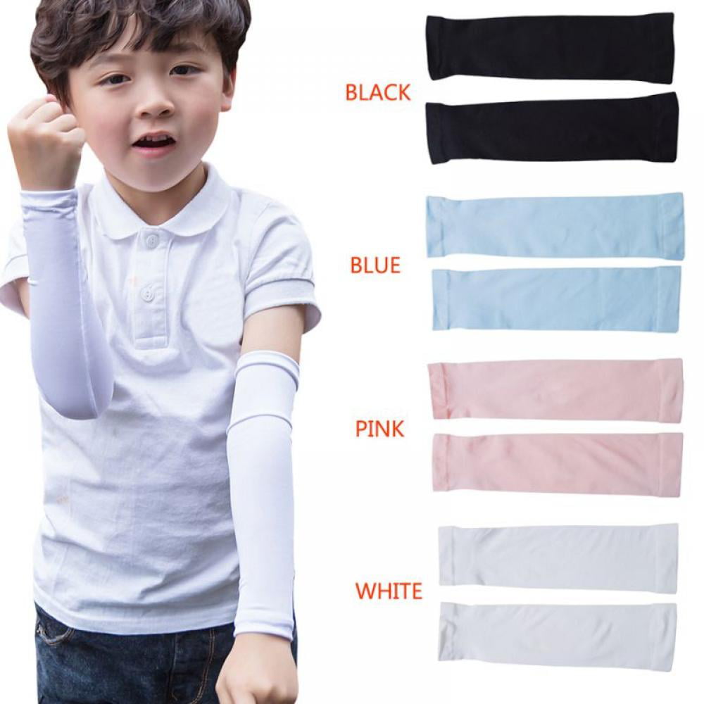Ice Silk Arm Cuff Sleeves UV Sun Protection Children Outdoor Cycling Sports 