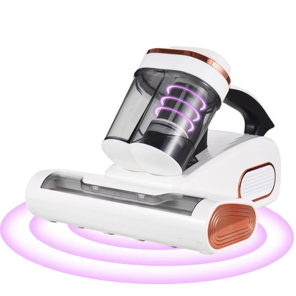 Bed Vacuum Cleaner Mattress Vacuum with Purple Light 8.5KPa Suction HEPA Filter LED Display Portable Deep Cleaner Handheld Cordless Dust Mite Vacuum Effectively Cleans Bedding / Sofas / Carpets and