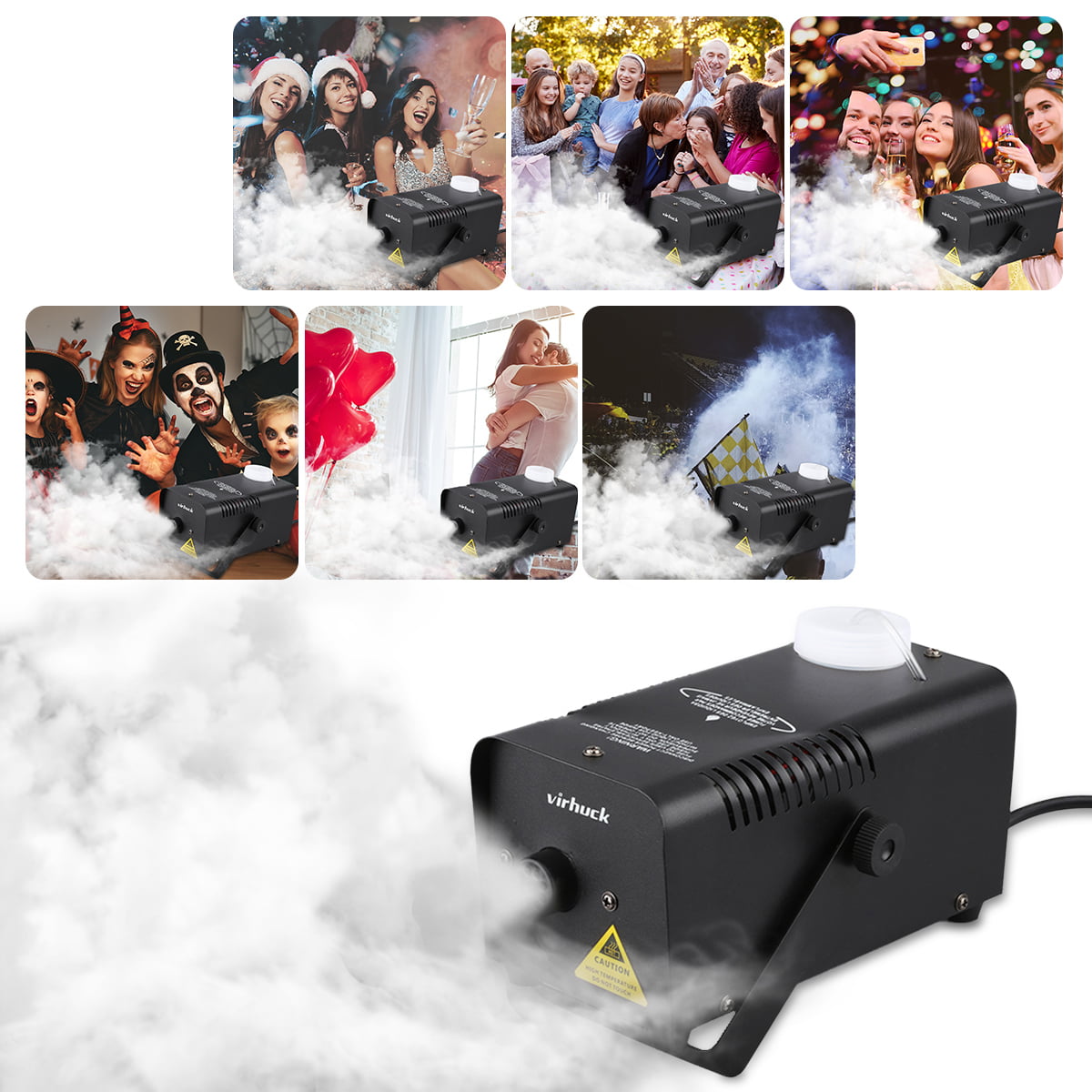 Smoke Machines for Parties Halloween Weddings Christmas Parties Dance or Drama Virhuck 400-Watt Portable Fog Machine with Wireless Remote Control