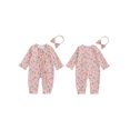 thumbnail image 2 of Michellecmm  Girls Christmas Jumpsuit Christmas Elements Print Romper with Headband, 2 of 9