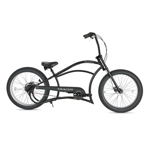 Tracer Harman 3i Stretch Cruiser Beach Fat Tire Bike, 26'' Wheel, Internal 3-Speed, High-rise Handlebar, Disc Brake, Black, for Man