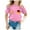 Pink, variant on FhsagQ Tops Shirts for Girls 8-10 2024 Children's European Cup Fashion Team Printed Short Sleeve Round Neck Top T Shirt Christmas Shirts for Girls 12-14 Shirts for Girls 14-16 12-13 Years