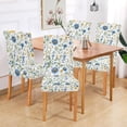 thumbnail image 2 of Yayeee 2 Pack Dining Chair Covers Stretch Parson Chairs Slipcovers Seat Protector, Blue Floral, 2 of 6