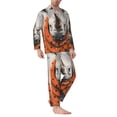thumbnail image 2 of Pofeuu Polka Dot Rhino Welcome Print Men's Long Sleeve Pajama Set Pijamas Para Hombres Pijamas Para Hombres Mens Pajamas Set-X-Large, 2 of 7