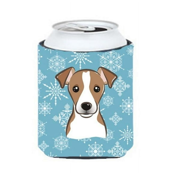 Caroline's Treasures BB1694CC Snowflake Jack Russell Terrier Can or Bottle Hugger, Can Hugger, multicolor