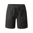 thumbnail image 5 of Jxximdong Shorts for Women Women Casual Solid High Waist Cotton And Linen Shorts Womens Elastic Waist Summer Shorts Gray XL Pants, 5 of 5