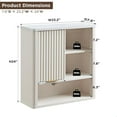 thumbnail image 5 of OKD Bathroom Storage Cabinet, Modern Medicine Cabinet with Adjustable Shelf for Kitchen & Living Room, Off White, 5 of 7