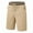Khaki-1, variant on QPNGRP Men's Zipper Pocket Quick Dry Shorts Drawstring Elastic Waistband Casual Shorts Khaki 30