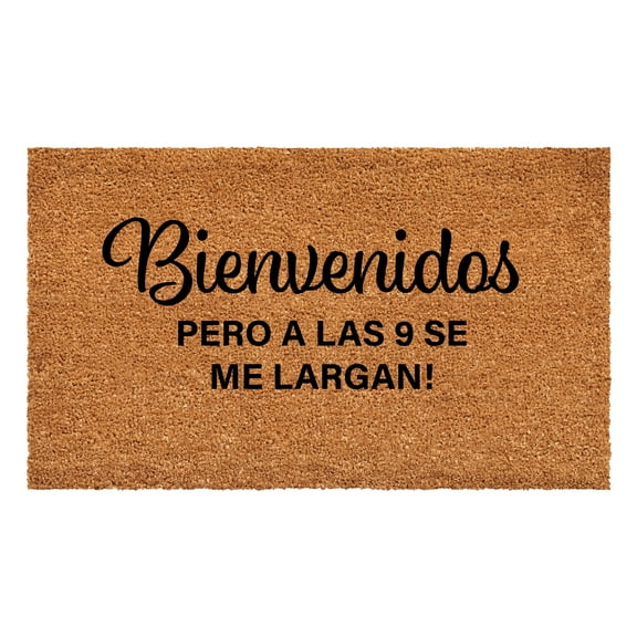 Calloway Mills 111622436 Bienvenidos pero alas 9 se largan Doormat 24" x 36"