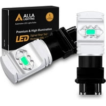 Alla Lighting 3800lm T25 3156 3157 Ice Blue LED Bulbs Xtreme Super Bright 3457 3056 4114 LED Bulb ETI 56-SMD 8000K LED Bulb for Cars Trucks SUVs Turn Signal Daytime Running DRL Lights Parking Lights