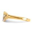 thumbnail image 4 of 14K Two-Tone Gold Ring Band Themed & White Rhodium Polished 2 Hearts, Size 8, 4 of 5