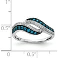 thumbnail image 5 of 14K White Gold Blue And Diamond Swirl Ring (Size 7) Made In India rm5681-bd-050-wa, 5 of 5