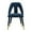 Midnight Blue, variant on Manhattan Comfort Neda Dining Chair with Solid Wood Frame in Gray