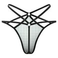thumbnail image 5 of Aesthetic Dark Green And White Ripple Open Type Women's Panties Crotch Opening G-strings Thongs Lingeries Underwear, 5 of 7