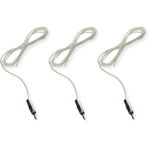 Jensen 8309819 Universal 6ft. Wire Antennas, Works with Any Stereo (Pack of 3)