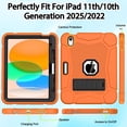 thumbnail image 6 of SUPNICE Case for New iPad (A16) 11th Generation 11 Inch 2025, iPad 10th Generation 10.9" 2022, Heavy Duty Shockproof Rugged Protective Case with Kickstand & Pencil Holder,Orange, 6 of 7