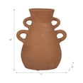 thumbnail image 4 of Decorative Terracotta Vase with Handles for Living Room Decor - Boho Flower Vase for House, Bedroom, or Office Space - Ideal for House Accent, Side Table, or Desk Accessory - 12", Brown, 4 of 14