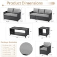 thumbnail image 2 of AECOJOY 7 Pieces Outdoor Furniture Set with Two Storage Boxes, Rattan Wicker Sectional Sofa Couch Patio Conversation Set, Black & Gray, 2 of 6