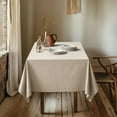 thumbnail image 7 of Knubmt Washable Linen Tablecloth Stain Resistant Table Cloth Decorative Rectangle Table Cover for Kitchen Dining Holiday Party, 35" x 35", 7 of 7