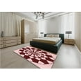 thumbnail image 4 of Ahgly Company Indoor Square Patterned Saffron Red Area Rugs, 7' Square, 4 of 6