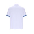 thumbnail image 3 of KIHOUT Men's Summer Contrasting Colors Shirt Casual Short Sleeve Cuff Collar Turndown Neck Blouses, 3 of 5