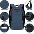 thumbnail image 4 of Sac à Dos Neutre Multi-Poches à la Mode, Imperméable, Anti-Vol, Sac à Dos pour Ordinateur 14 Pouces, Ports Réservés USB et Casque Rose, 4 of 6