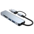 thumbnail image 2 of 5 En 1 USB3.0 Y USB C Hub USB3.0 Y USB C A Adaptador USB Para Teclado De PC CUTICAT Concentrador USB C, 2 of 8