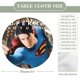 thumbnail image 2 of Superman-theme Fitted Round Tablecloths Elastic Edged Table Covers Waterproof Table Cloth for Kitchen Holiday Party Tables Decor 120cm, 2 of 6