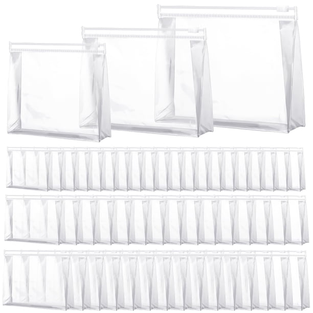 Bolsa de maquillaje Xuniea Mini, transparente, 50 unidades, organizador de PVC impermeable