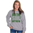 thumbnail image 3 of Use The Soil Not The Oil Earth Day Unisex Plus Fleece Graphic Sweatshirt Brisco Brands 2X, 3 of 5