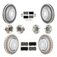 thumbnail image 1 of Transit Auto Front Rear Hub Bearings Assembly Coated Disc Brake Rotors and Ceramic Pads Kit (10Pc) for Car Dodge Chrysler 300 Charger Challenger - Left Right Side (Driver Passenger) KBB-120549, 1 of 11