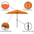 thumbnail image 3 of Pure Garden 9ft Half Umbrella for Balcony, Porch, or Deck, Terracotta, 3 of 7