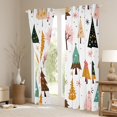 thumbnail image 3 of Homewish Merry Christmas Curtains Pack of 2 (42x84 Each),Colotful Cartoon Xmas Tree Curtains Blackout,White Brown Pink Bedroom Curtains For Boys Kids,Ultra Soft Home Decor, 3 of 6