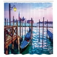 thumbnail image 3 of Ambesonne Venice Shower Curtain, Dreamy View in Evening, 69"Wx84"L, Lilac Blue Brown, 3 of 3