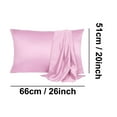 thumbnail image 6 of PiccoCasa 4 Pack Silk Satin Pillowcases Envelope Pillow Covers Standard Lilac, 6 of 8